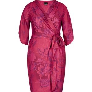 City Chic Faux Wrap Dress